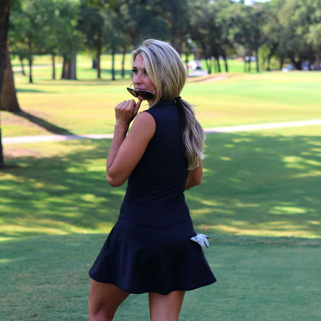 knee length golf dresses Macade Golf | Women's Cora TX Dress - Sheen Green | Size: M Short | Green