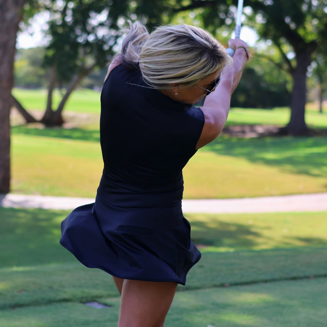 Olaya Sport: Grace Golf Dress Black. Women's Golf Clothes