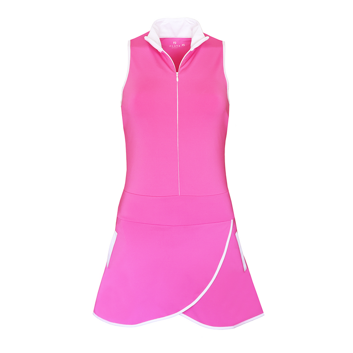 Mock Neck Racerback Dress - Rose Pink (XXL Only)